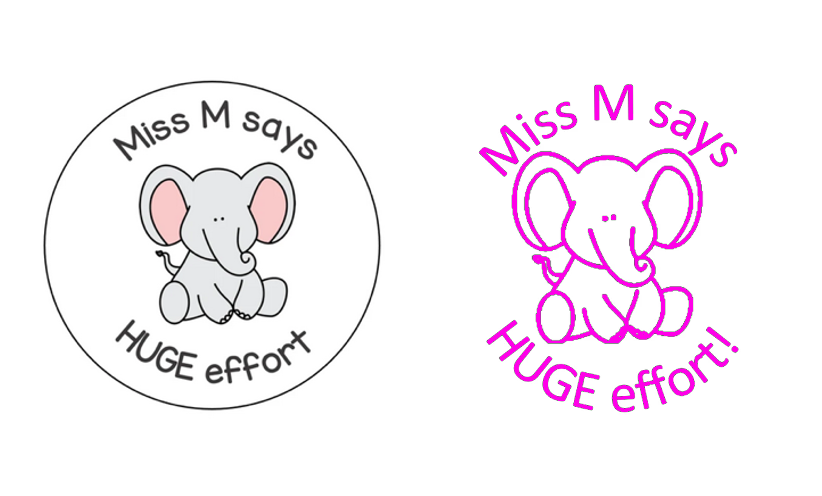 Elephant Stamp and Sticker Set - STAMP IT, By Miss. M