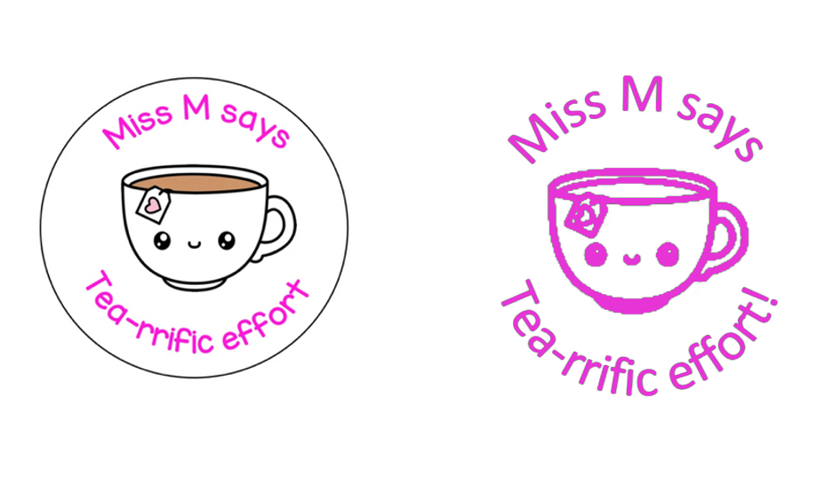 Teacup Stamp and Sticker Set - STAMP IT, By Miss. M