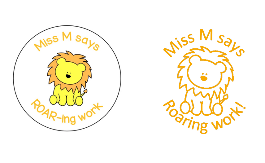 Lion Stamp and Sticker Set - STAMP IT, By Miss. M