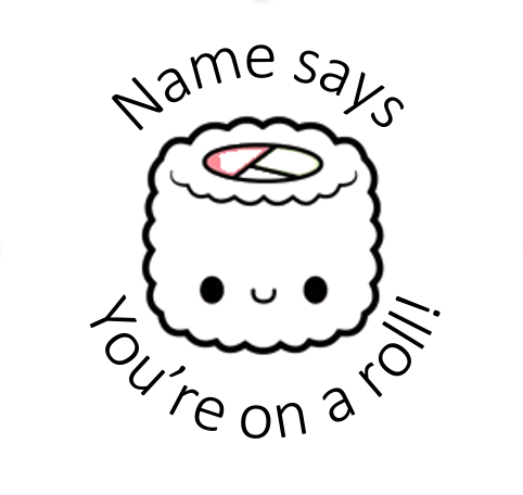 Sushi roll Stamp Round - STAMP IT, By Miss. M
