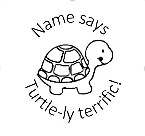 Turtle-ly Terrific Round Stamp - STAMP IT, By Miss. M