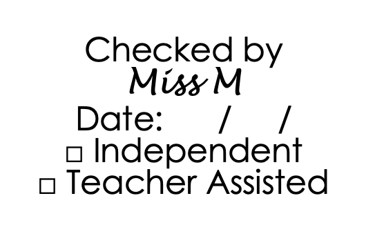 Checked by stamp - STAMP IT, By Miss. M