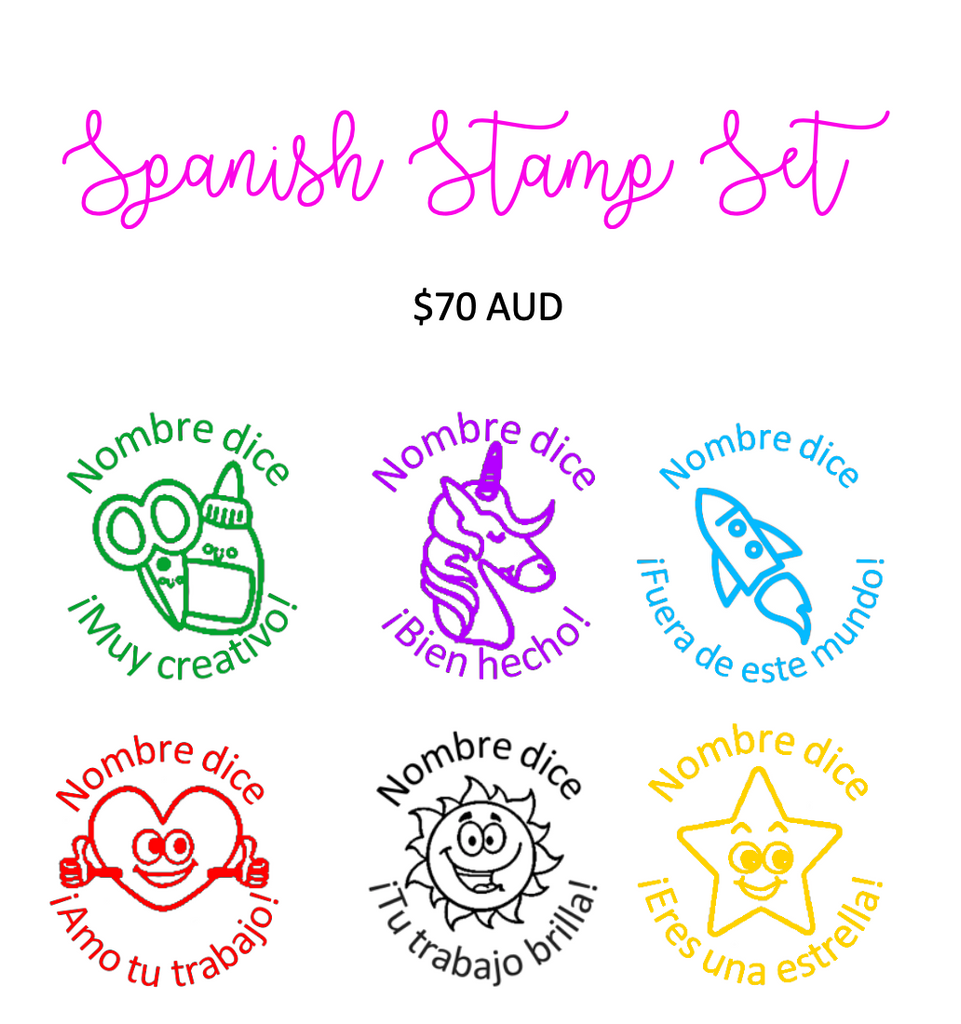 Spanish Stamp Set - STAMP IT, By Miss. M