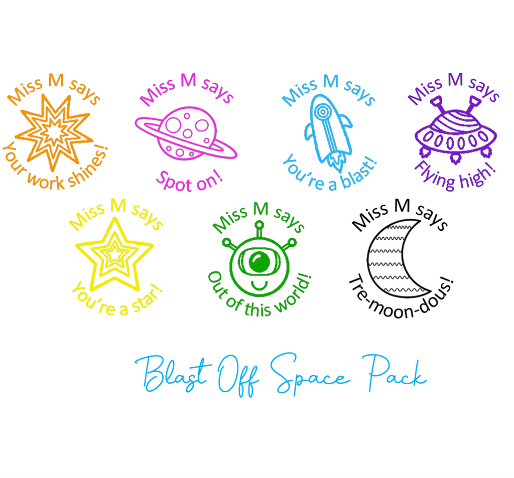 Blast Off Space Pack Rainbow - STAMP IT, By Miss. M