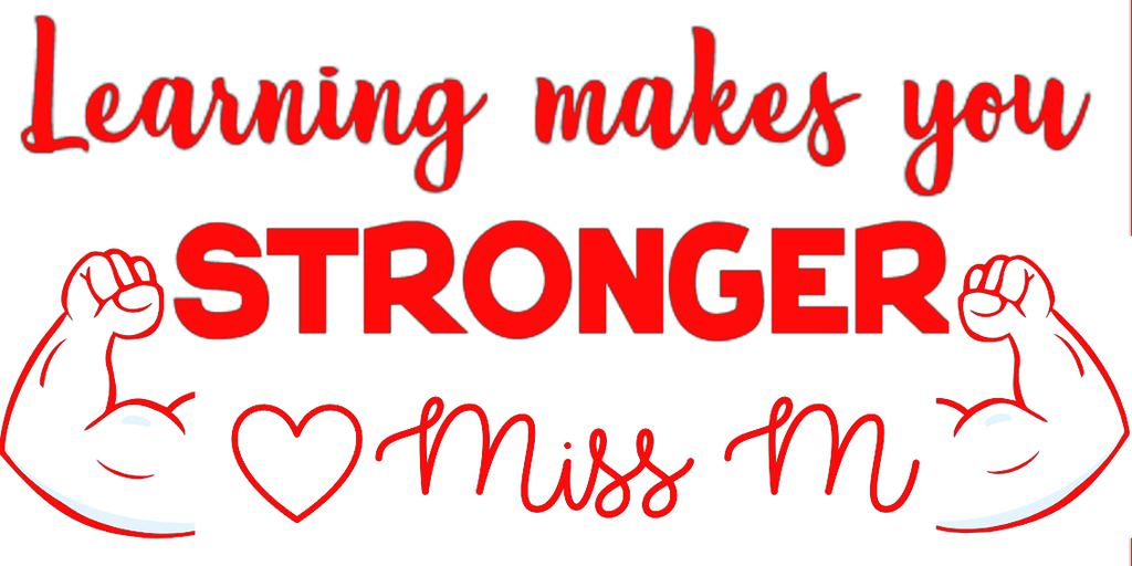Learning Makes You Stronger Rectangle Stamp - STAMP IT, By Miss. M