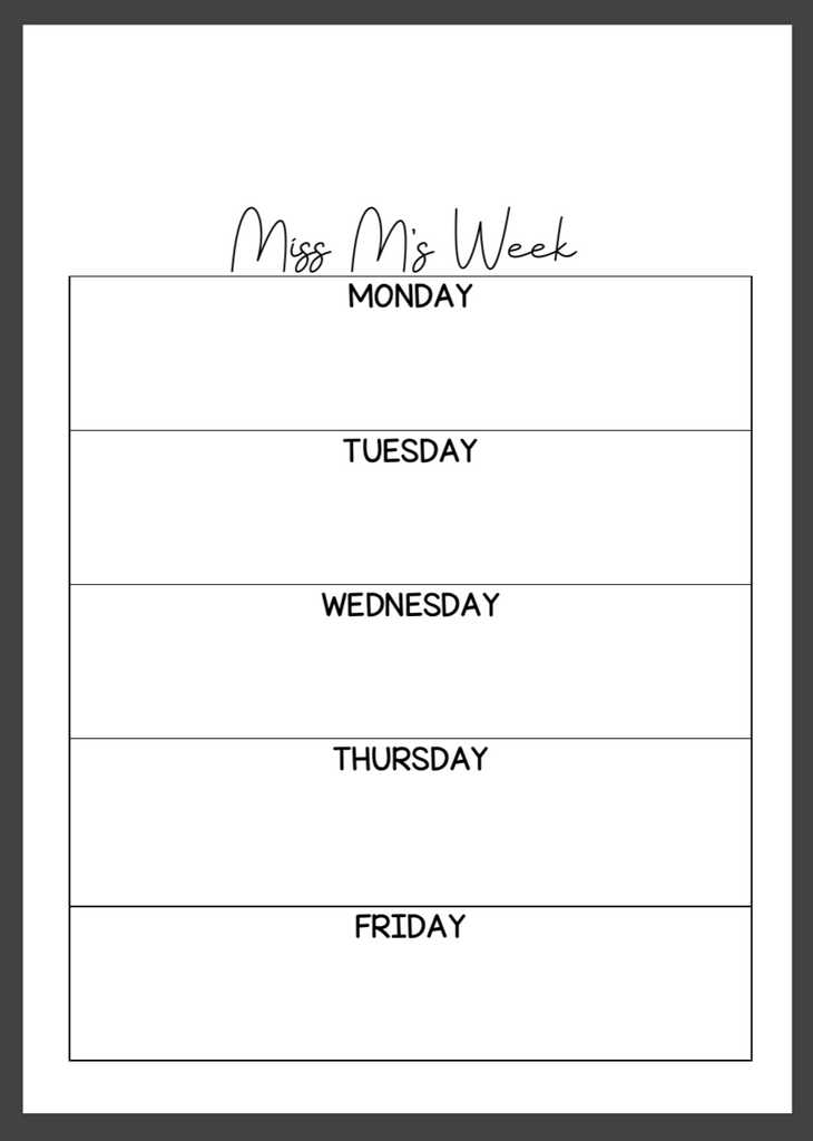 Weekly Plan Refills - STAMP IT, By Miss. M