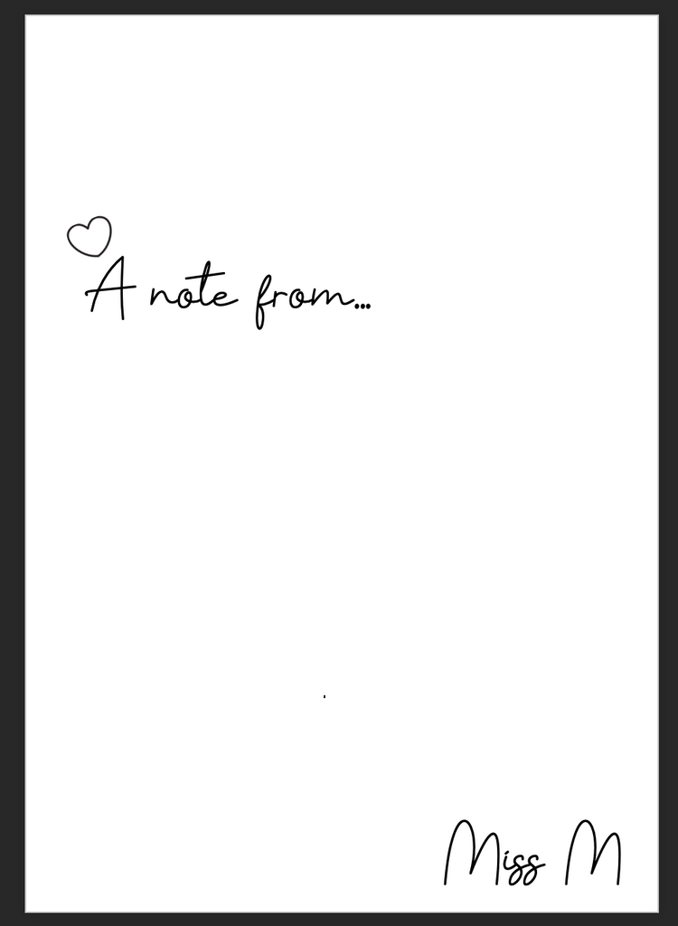 A Note From Refills - STAMP IT, By Miss. M