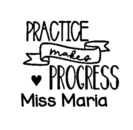 Practice Makes Progress 35mm stamp - STAMP IT, By Miss. M