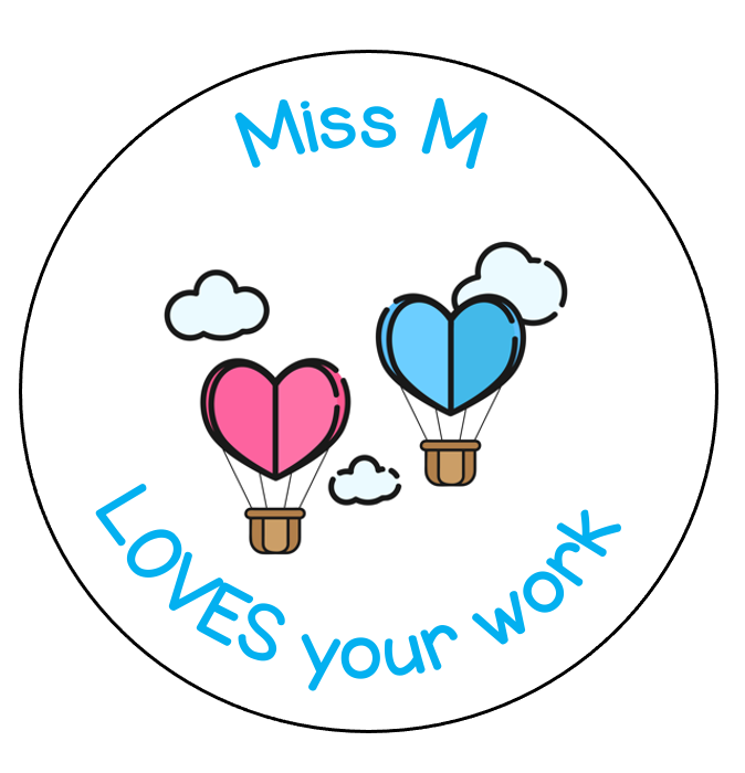 Heart Hot Air Balloons sticker sheet - STAMP IT, By Miss. M