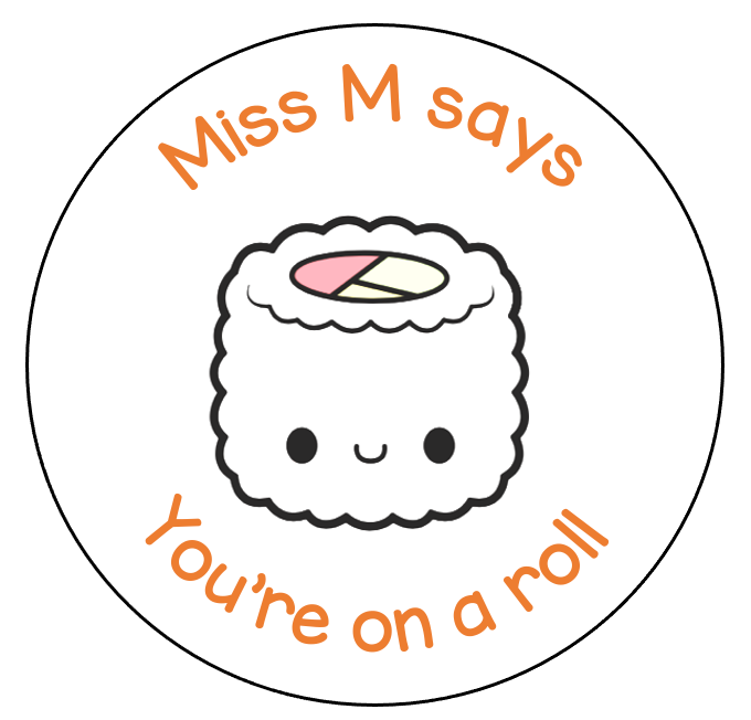 Sushi sticker sheet - STAMP IT, By Miss. M