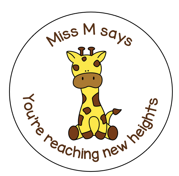 Giraffe sticker sheet - STAMP IT, By Miss. M