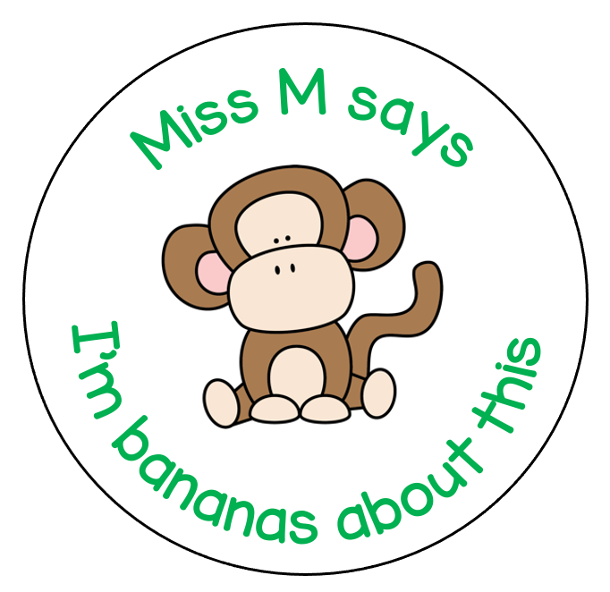 Monkey sticker sheet - STAMP IT, By Miss. M