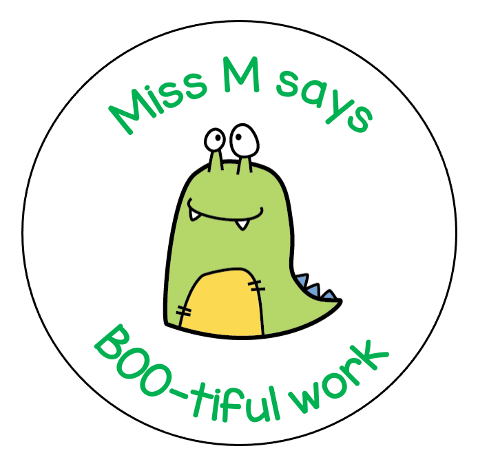 Green Bootiful Monster sticker sheet - STAMP IT, By Miss. M