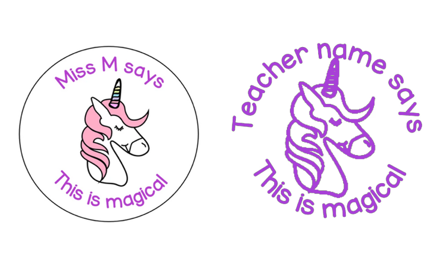 Rosie Jay Unicorn Stamp and Sticker Set - STAMP IT, By Miss. M