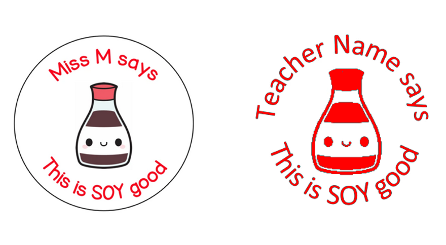 Soy Sauce Stamp and Sticker Set - STAMP IT, By Miss. M