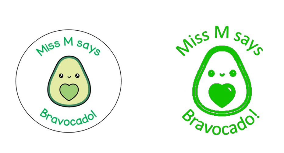 Avocado Stamp and Sticker Set - STAMP IT, By Miss. M