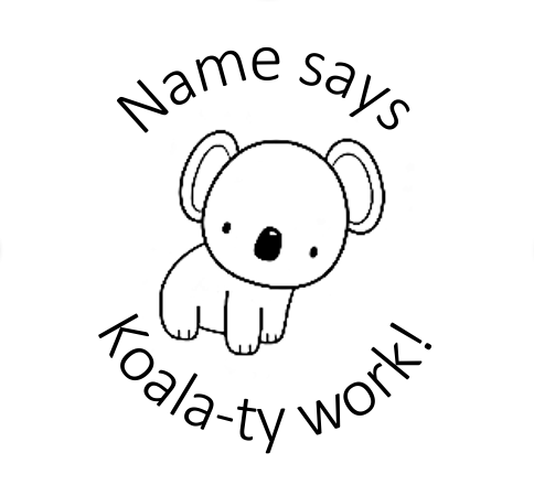 Cute Koala Round Stamp - STAMP IT, By Miss. M