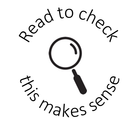 Read to check this makes sense stamp - STAMP IT, By Miss. M