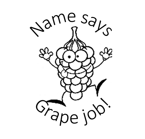 Grape Round Stamp - STAMP IT, By Miss. M