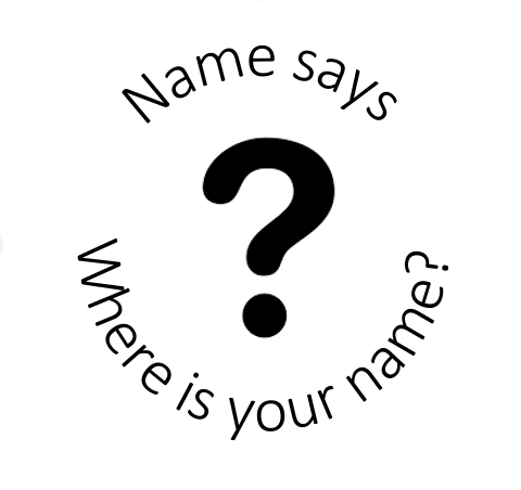 Question stamp Where is Your Name? - STAMP IT, By Miss. M