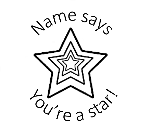 Beaming Star Stamp Round - STAMP IT, By Miss. M