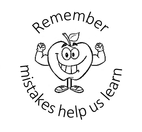 Mistakes help us learn apple stamp - STAMP IT, By Miss. M