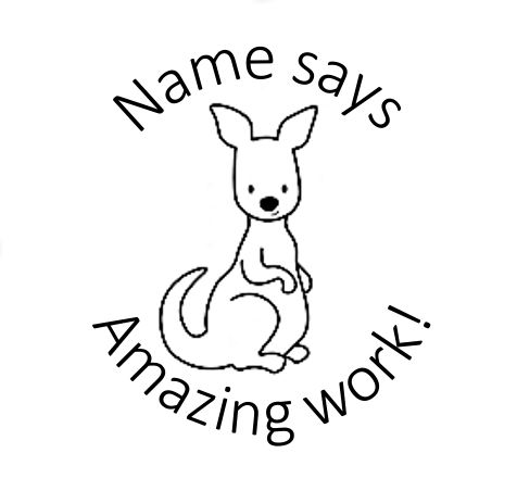 Eden Pollard Kangaroo Stamp Round - STAMP IT, By Miss. M