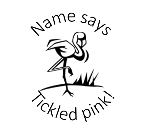 Tickled Pink Flamingo Stamp - STAMP IT, By Miss. M