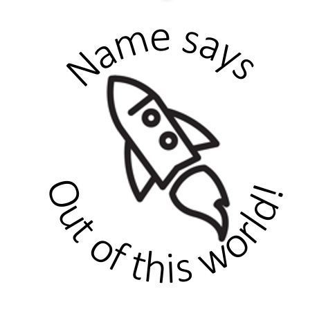 Rocket stamp round - STAMP IT, By Miss. M