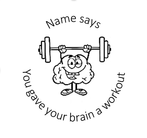 Brain workout stamp - STAMP IT, By Miss. M