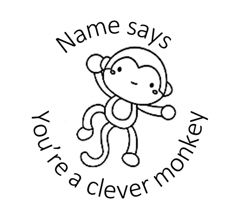 Clever Monkey Stamp - STAMP IT, By Miss. M