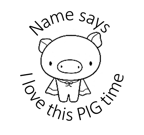 Pig Round Stamp - STAMP IT, By Miss. M