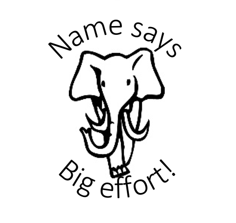 Elephant stamp - STAMP IT, By Miss. M