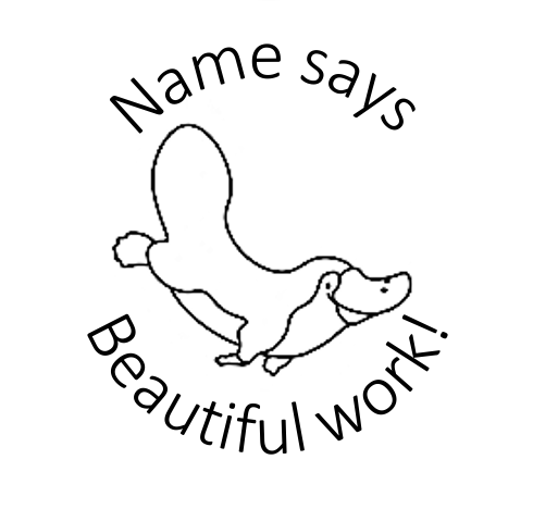 Eden Pollard Platypus Stamp Round - STAMP IT, By Miss. M