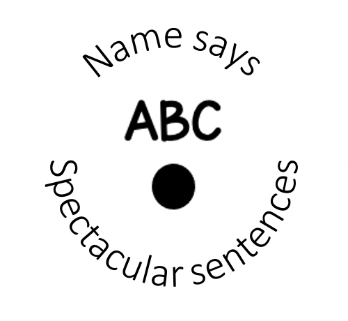 Spectacular Sentences stamp - STAMP IT, By Miss. M
