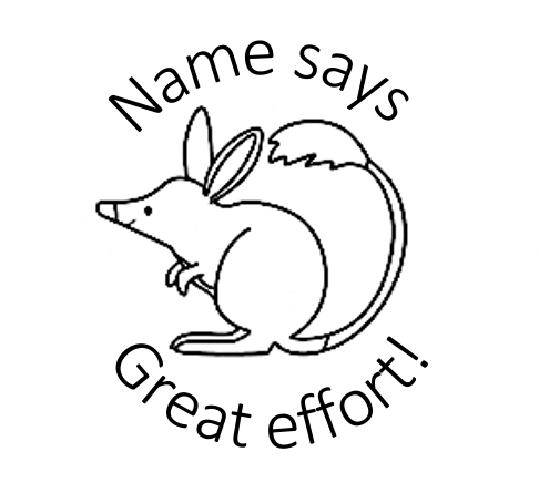 Eden Pollard Bilby Stamp Round - STAMP IT, By Miss. M
