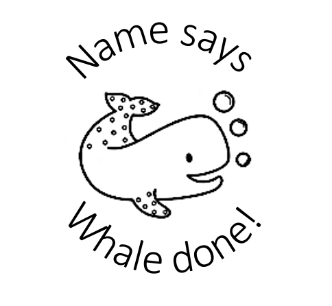 Whale Stamp round - STAMP IT, By Miss. M