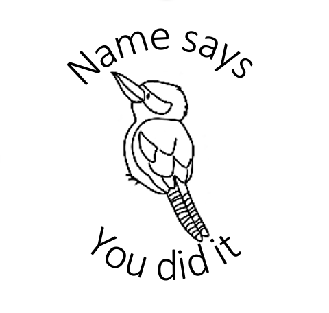 Eden Pollard Kookaburra Stamp Round - STAMP IT, By Miss. M