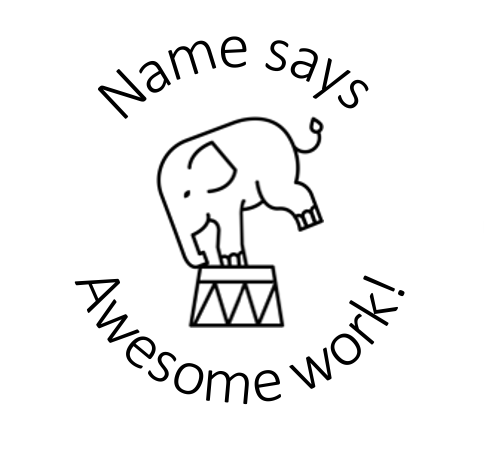 Elephant circus stamp - STAMP IT, By Miss. M