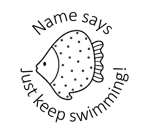 Fish Stamp round - STAMP IT, By Miss. M