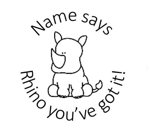 Eden Pollard Rhino Stamp Circle - STAMP IT, By Miss. M