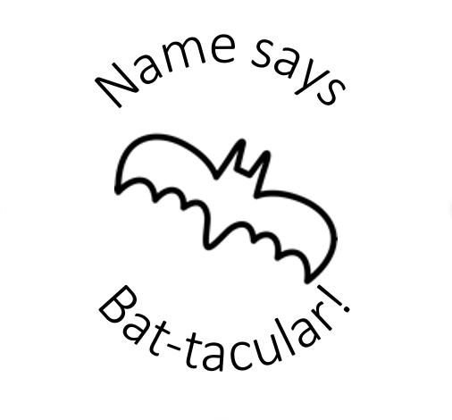 Bat Halloween Stamp Round - STAMP IT, By Miss. M