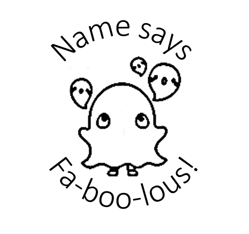 Ghost Boo Halloween Stamp Round - STAMP IT, By Miss. M