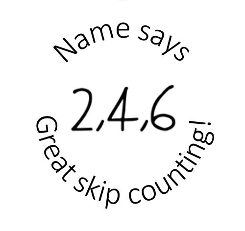 Great Skip Counting stamp - STAMP IT, By Miss. M