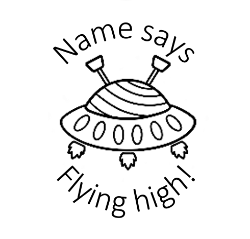 Spaceship Stamp Round - STAMP IT, By Miss. M