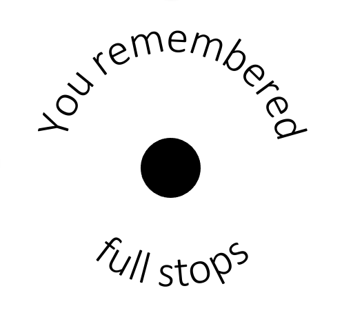 You remembered full stops stamp - STAMP IT, By Miss. M