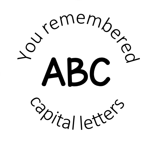 You remembered capital letters stamp - STAMP IT, By Miss. M