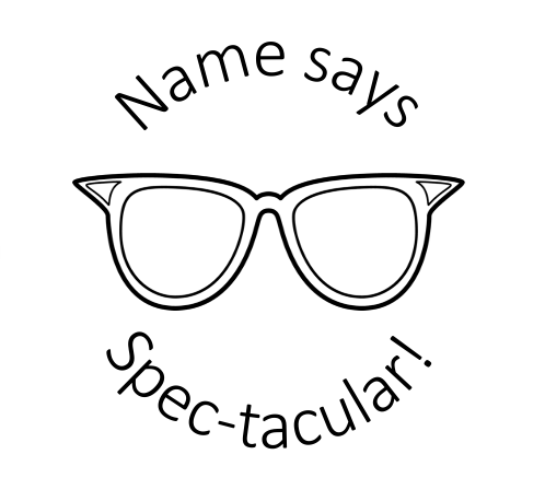 Glasses Stamp Round - STAMP IT, By Miss. M