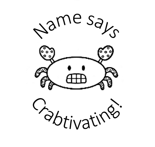 Crabtivating Stamp round - STAMP IT, By Miss. M