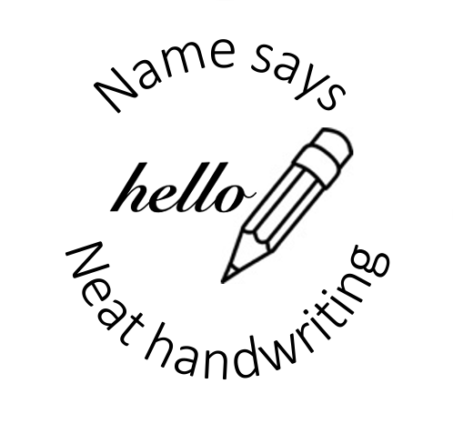 Neat handwriting stamp - STAMP IT, By Miss. M